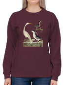Vintage Heron Family Sweatshirt -Alexander Wilson Designs