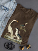 Vintage Heron Family T-shirt -Alexander Wilson Designs