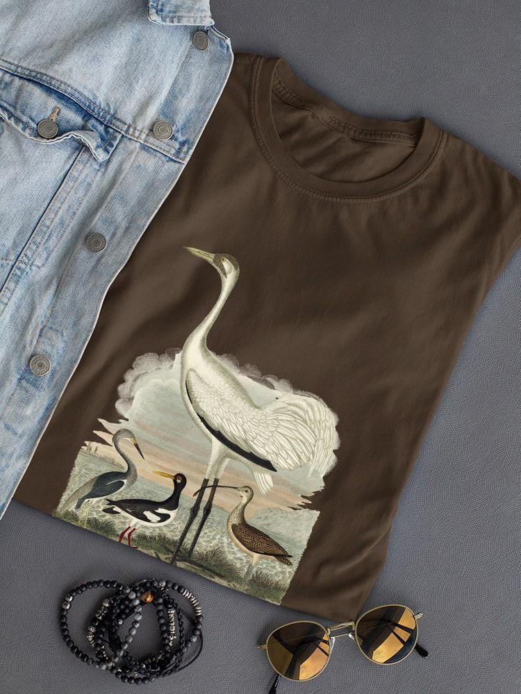 Heron Family Iii T-shirt -Alexander Wilson Designs