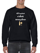 Wine Sentiment Iv Sweatshirt -Anna Hambly Designs