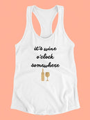 Wine Sentiment V Racerback Tank -Anna Hambly Designs