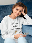 Wine Sentiment V Sweatshirt -Anna Hambly Designs
