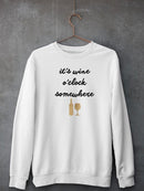 Wine Sentiment V Sweatshirt -Anna Hambly Designs