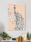 Peacock In Gold Ii Wall Art -Annie Warren Designs
