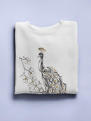 Peacock In Gold Ii Sweatshirt -Annie Warren Designs