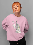 Peacock In Gold Ii Sweatshirt -Annie Warren Designs