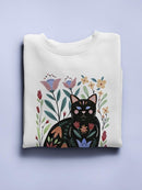 Folksy Felines B Sweatshirt -Annie Warren Designs