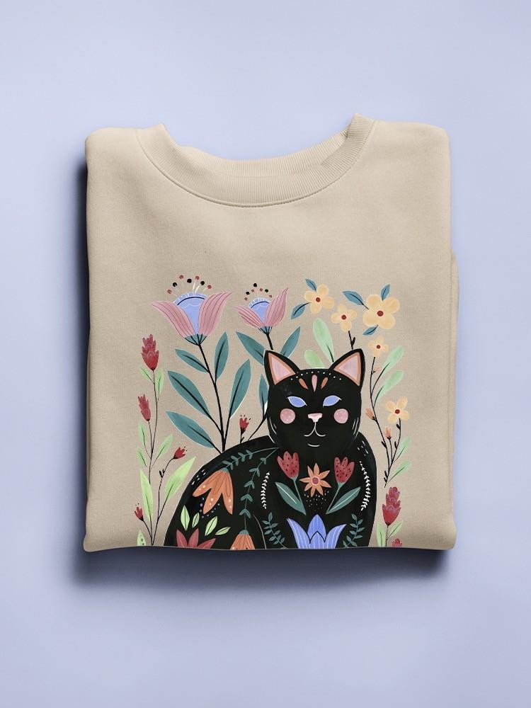 Folksy Felines B Sweatshirt -Annie Warren Designs