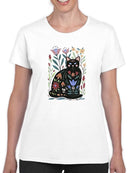 Folksy Felines B T-shirt -Annie Warren Designs