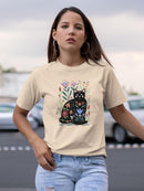 Folksy Felines B T-shirt -Annie Warren Designs