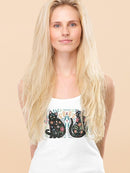 Folksy Felines A T-shirt -Annie Warren Designs