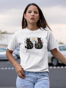 Folksy Felines A T-shirt -Annie Warren Designs