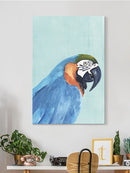 Exotic Bird On Blue I Wall Art -Annie Warren Designs