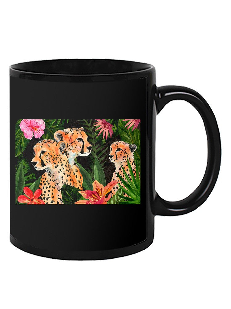 Cheetah Bouquet Collection A. Mug -Annie Warren Designs