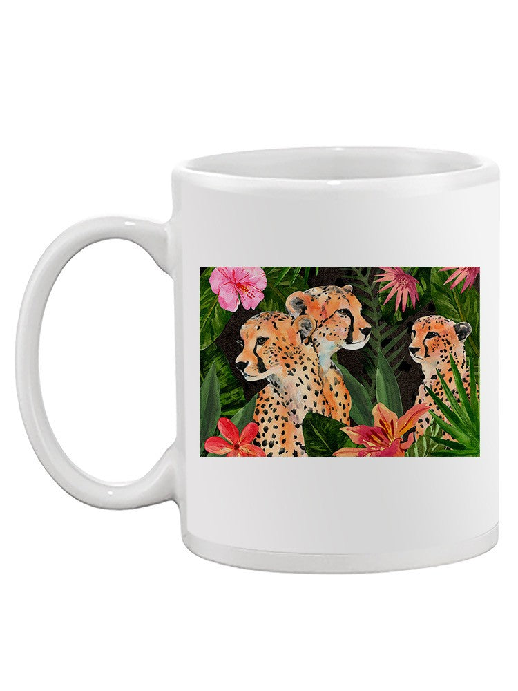 Cheetah Bouquet Collection A. Mug -Annie Warren Designs