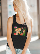 Cheetah Bouquet Collection. A T-shirt -Annie Warren Designs