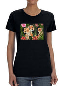 Cheetah Bouquet Collection. A T-shirt -Annie Warren Designs