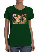 Cheetah Bouquet Collection. A T-shirt -Annie Warren Designs