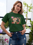 Cheetah Bouquet Collection. A T-shirt -Annie Warren Designs
