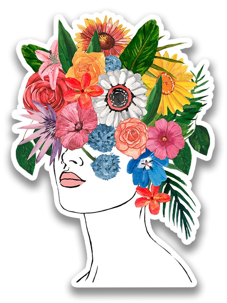 Flower Lady Sticker -Annie Warren Designs