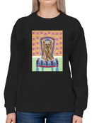 Crown Princess Yorkie. Sweatshirt -Carolee Vitaletti Designs