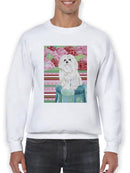 Della Rose Maltese Sweatshirt -Carolee Vitaletti Designs