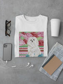 Della Rose Maltese T-shirt -Carolee Vitaletti Designs