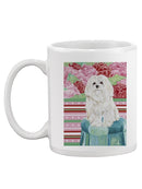 Della Rose Maltese Mug -Carolee Vitaletti Designs