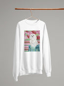 Della Rose Maltese Sweatshirt -Carolee Vitaletti Designs
