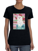 Della Rose Maltese T-shirt -Carolee Vitaletti Designs