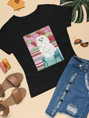 Della Rose Maltese T-shirt -Carolee Vitaletti Designs