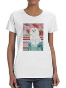 Della Rose Maltese T-shirt -Carolee Vitaletti Designs