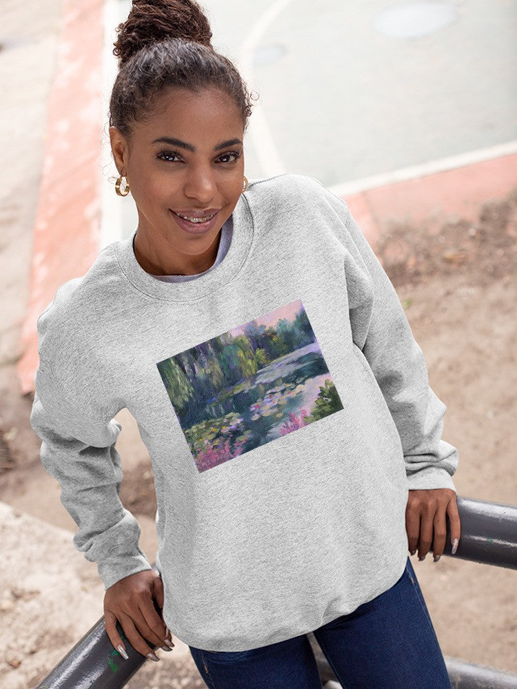 Monets Garden Sweatshirt -Mary Jean Weber Designs