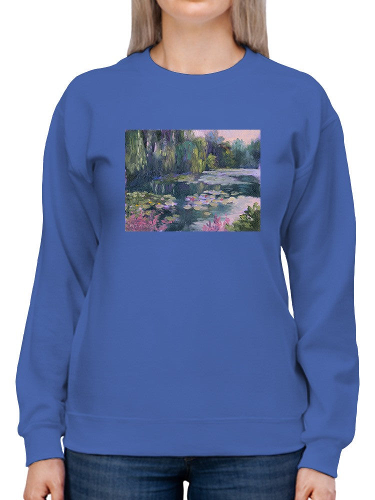Monets Garden Sweatshirt -Mary Jean Weber Designs