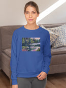 Monets Garden Sweatshirt -Mary Jean Weber Designs