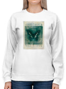 A Butterfly On Print Art Sweatshirt -Elena Ray Designs