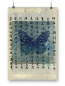 Blue Butterfly On Print Wall Art -Elena Ray Designs
