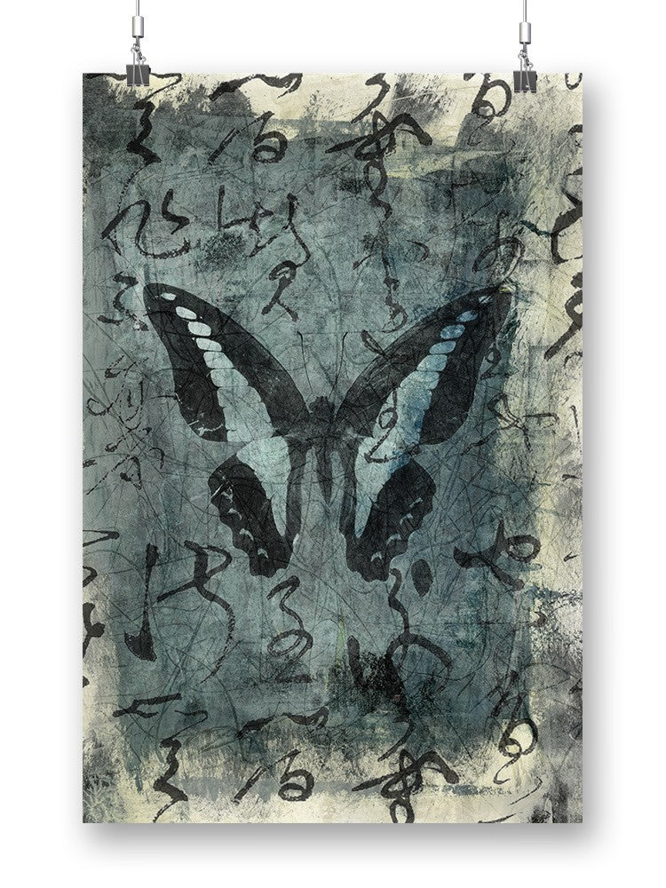 Blue And Black Butterfly Wall Art -Elena Ray Designs