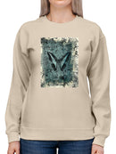 Butterfly Art And Kanji Sweatshirt -Elena Ray Designs