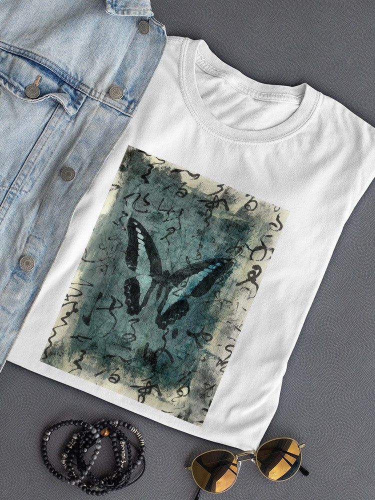 Butterfly Art And Kanji T-shirt -Elena Ray Designs