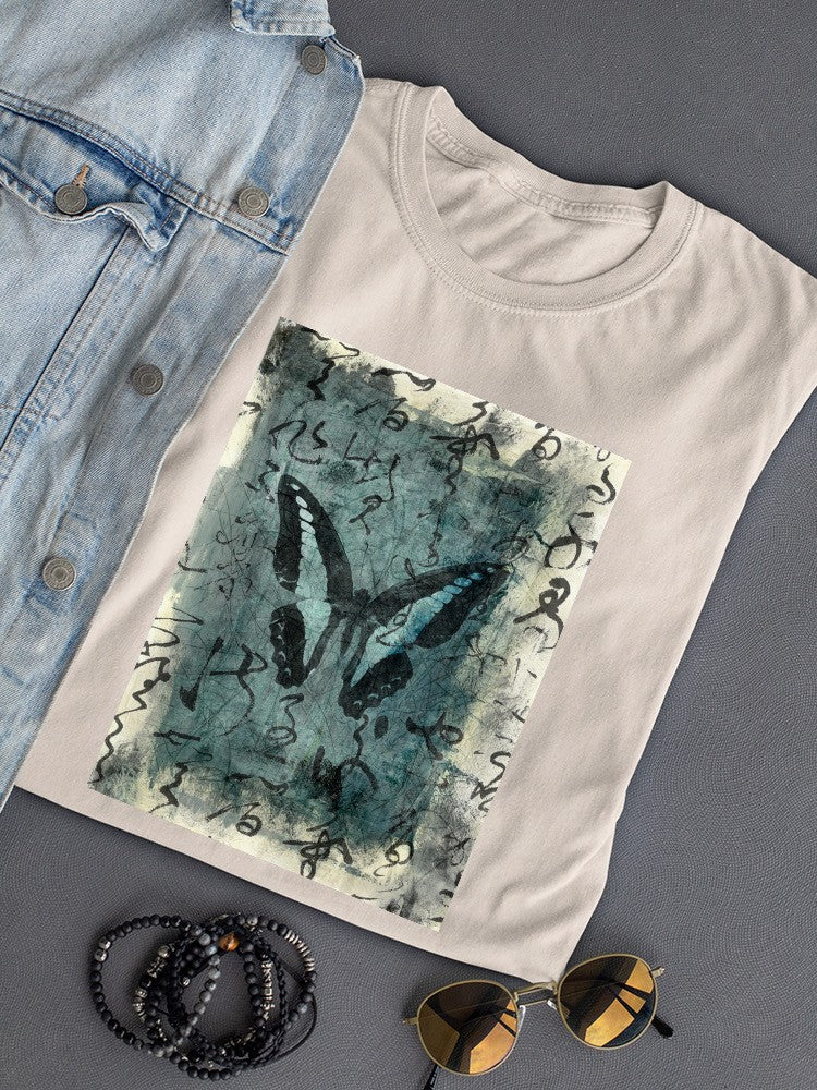 Butterfly Art And Kanji T-shirt -Elena Ray Designs