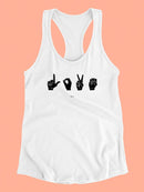 Sign Language Iv Racerback Tank -Emma Scarvey Designs