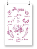 Pepper Varieties Wall Art -Ethan Harper Designs