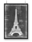 Eiffel Tower Chalk Art Wall Art -Ethan Harper Designs