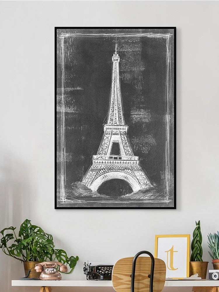Eiffel Tower Chalk Art Wall Art -Ethan Harper Designs