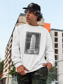 Leaning Tower Of Pisa Sketch Sweatshirt -Ethan Harper Designs