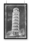 Leaning Tower Of Pisa Sketch Wall Art -Ethan Harper Designs