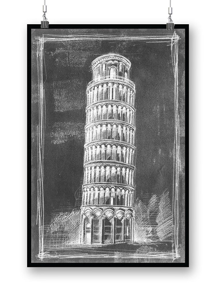 Leaning Tower Of Pisa Sketch Wall Art -Ethan Harper Designs