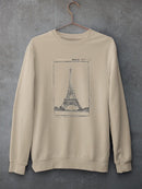 Sketch Of The Eiffel Sweatshirt -Ethan Harper Designs