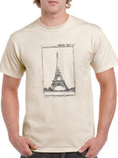 Sketch Of The Eiffel T-shirt -Ethan Harper Designs